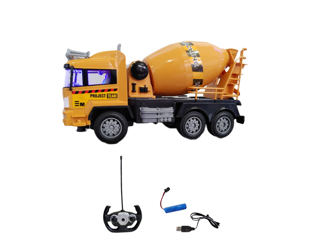 Remote-Control Cement Truck Toy: Power-Packed Construction