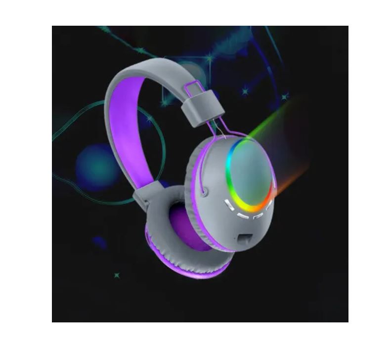 RGB Luminous Gaming Earbuds Support Tf Card Earphones Stereo - Purple