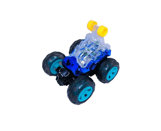 Dance Roll Remote Control Car with LED Lights & Music - Blue