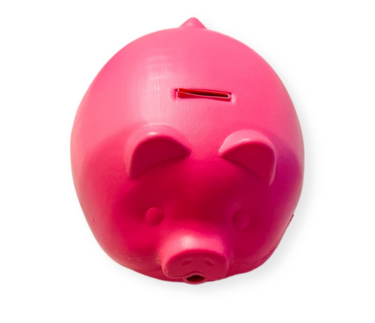 Jumbo Plastic Piggy Bank - Pink