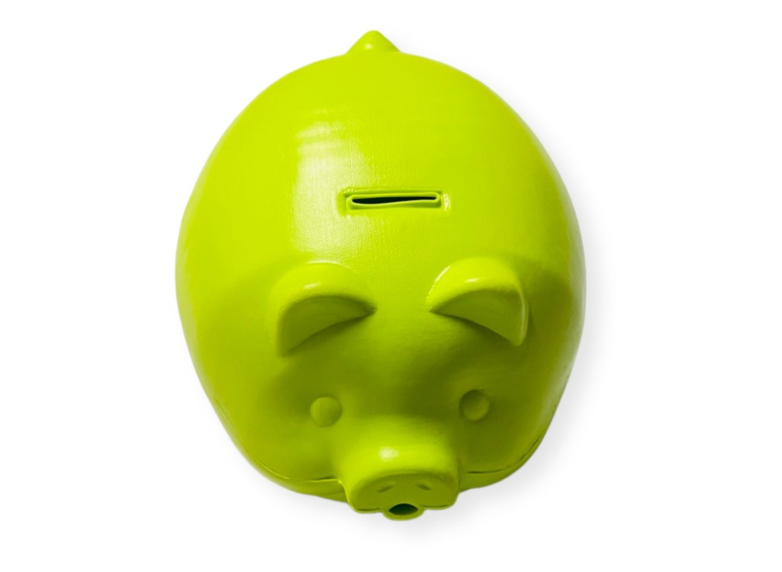 Jumbo Plastic Piggy Bank - Green