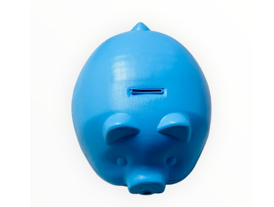 Jumbo Plastic Piggy Bank - Blue