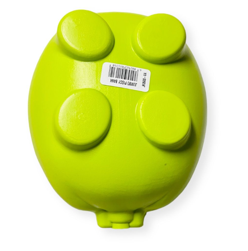 Jumbo Plastic Piggy Bank - Green